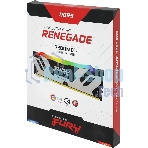 Оперативная память Kingston Fury Renegade RGB, DDR5, 24GB (1x24 GB), 7200 MHz, CL38, радиатор, RGB, серебристый
