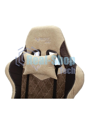 Кресло игровое Бюрократ VIKING 7 KNIGHT BR FABRIC коричневый текстиль/эко.кожа крестовина металл/пластик