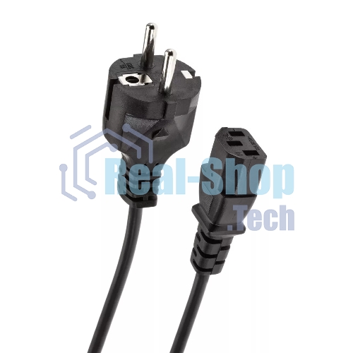 Кабель компьютер - розетка 3 м 220V (Европейский стандарт) VCOM/TELECOM