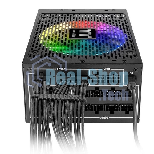 Блок питания Thermaltake ToughPower iRGb PLUS (PS-TPI-1250F3FDTE-1), 1250Вт, 80 PLUS Titanium, 140мм, модульный, черный
