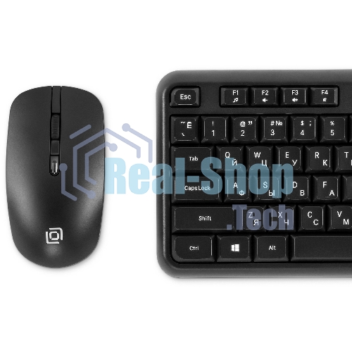 Комплект клавиатура+мышь Oklick S277W беспроводной, USB, 1600 DPI, чёрный