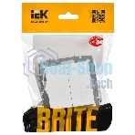 Выключатель 2-кл. прох. 10А ВС10-2-6-БрАБ а/б IEK. BRITE