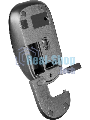 Мышь беспроводная Defender Wave MM-995 серебристый, 1600 dpi, радиоканал, USB, кнопки - 4