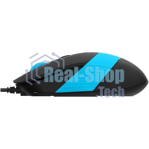 Мышь проводная A4Tech Fstyler FM10S черный/голубой, 1600 dpi, USB, кнопки - 4