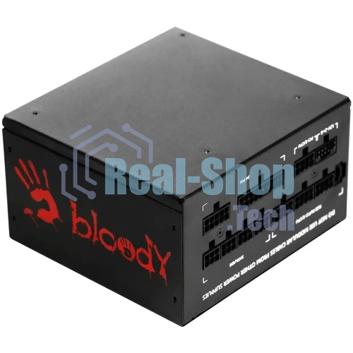 Блок питания Bloody BD-PS750G, 750Вт, 80 PLUS Gold, 120мм, модульный, черный