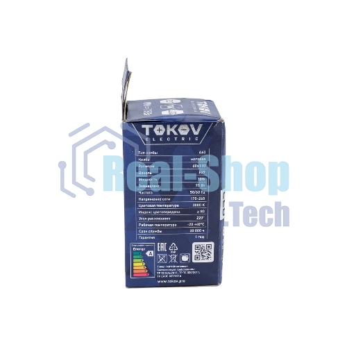 Лампа светодиодная TOKOV ELECTRIC 10 Вт А60 3000К Е27 175-265 В