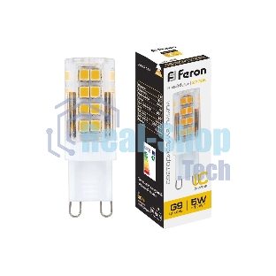 Лампа светодиодная Feron LB-432 5Вт 230В G9 теплый капсульная