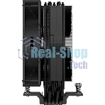 Кулер для процессора PCCooler RT500 BK (240W, 4-pin PWM, LED temp., 152мм, Al/Cu, 5x6мм, 1x120мм, 73.32CFM, 34.9dBA, 2200RPM, S: 1851/1700/1200/115X, AM5/AM4, черный)