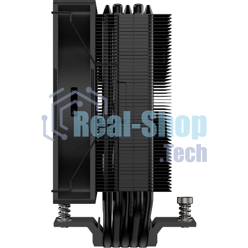 Кулер для процессора PCCooler RT500 BK (240W, 4-pin PWM, LED temp., 152мм, Al/Cu, 5x6мм, 1x120мм, 73.32CFM, 34.9dBA, 2200RPM, S: 1851/1700/1200/115X, AM5/AM4, черный)