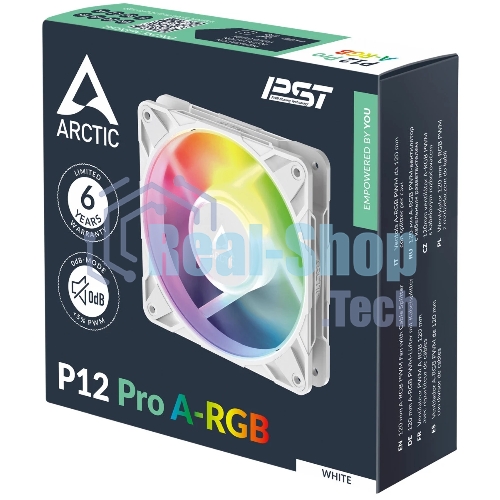 Вентилятор корпусной ARCTIC P12 Pro A-RGb (белый) - retail (ACFAN00311A)