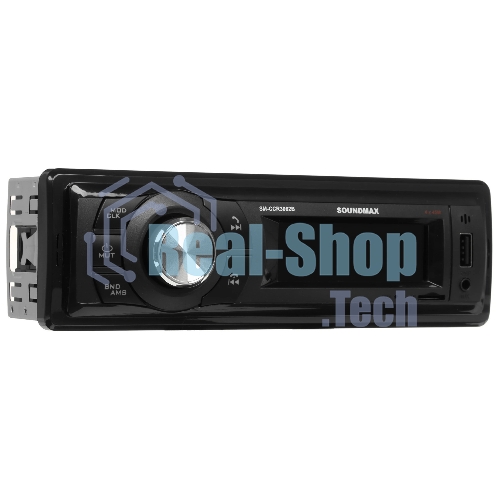 Автомагнитола Soundmax SM-CCR3062B, 1 DIN, Bluetooth, USB Type-A, AUX