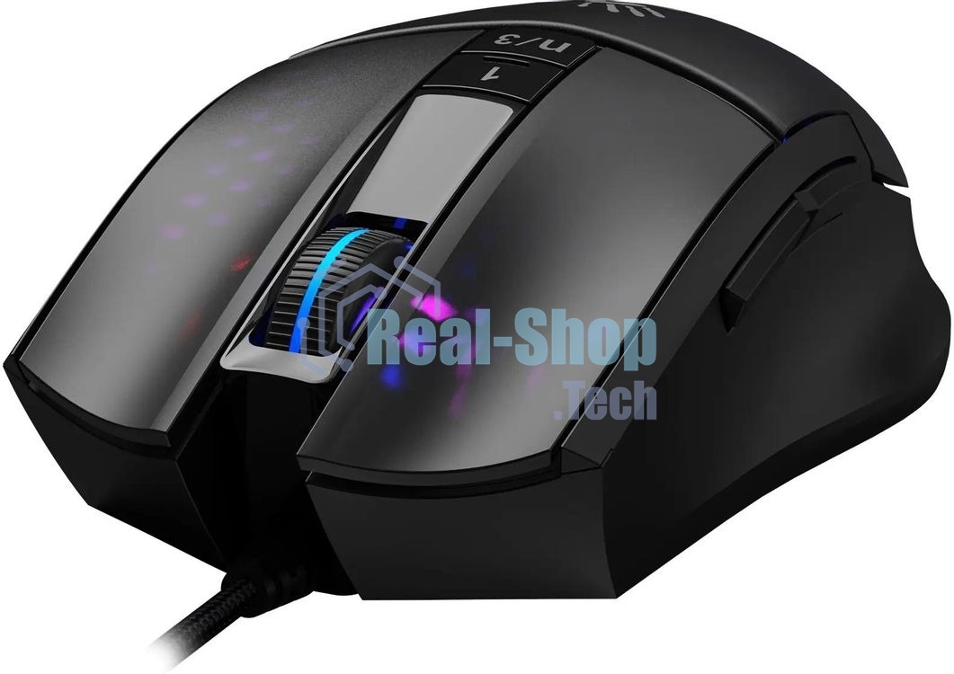 Мышь проводная A4Tech Bloody L65 Max черный/фиолетовый, 12000 dpi, USB, кнопки - 7