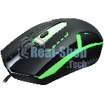 Мышь проводная Oklick 398G черный, 2400 dpi, USB, кнопки - 4