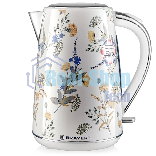 Чайник электрический BRAYER BR1083, 1.7л, стальной корпус