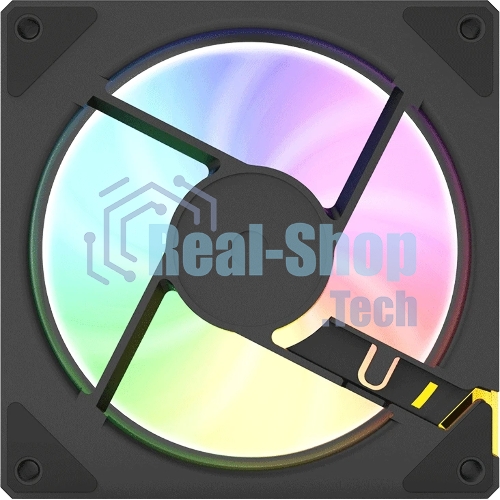 Вентилятор для корпуса Bloody CF-11 LCD ARGb 120х120x25 черный 4-pin 32дБ (упак.:1шт) (CF-11-ARGb120-BK) Ret