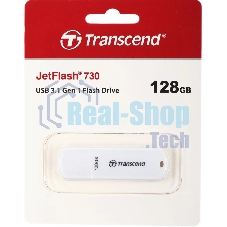 Флешка USB Transcend Jetflash 730 (TS128GJF730), 128Gb, USB 3.0, R/W 90/40, белый