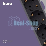 Сетевой фильтр Buro 600SH-16-1.8-B 1.8 м, 6 розеток, черный, коробка