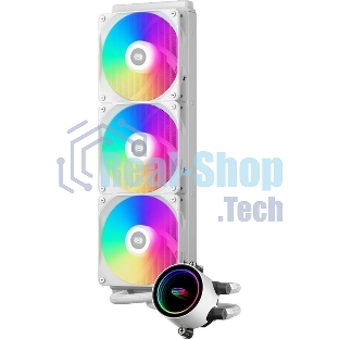 Система жидкостного охлаждения PcCooler DA360 WH ARGB Soc-AM5/AM4/1200/1700/1851 белый 4-pin Al 300W Ret (DA360-WHAWXX-GL)