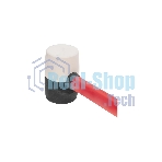 Киянка резиновая Kranz KR-12-8152 225 г, черно-белая резина, фибергласовая рукоятка