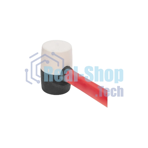 Киянка резиновая Kranz KR-12-8152 225 г, черно-белая резина, фибергласовая рукоятка