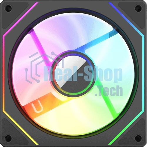 Вентилятор для корпуса Bloody CF-11 LCD ARGb 120х120x25 черный 4-pin 32дБ (упак.:1шт) (CF-11-ARGb120-BK) Ret