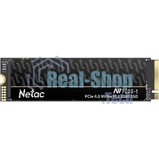Накопитель SSD Netac NV7000-T, 4Tb, M.2 2280, PCIe 4.0 x4, NVMe, R/W 7300/6700, с радиатором