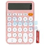 Калькулятор настольный Deli EM124PINK розовый 12-разр.
