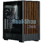 Компьютерный корпус Zalman P10 NAMU, MATX, черный, WINDOW, FRONT COVER WALNUT, 2x3.5