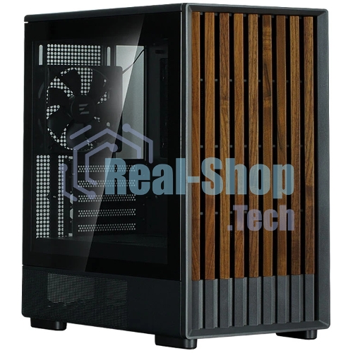 Компьютерный корпус Zalman P10 NAMU, MATX, черный, WINDOW, FRONT COVER WALNUT, 2x3.5