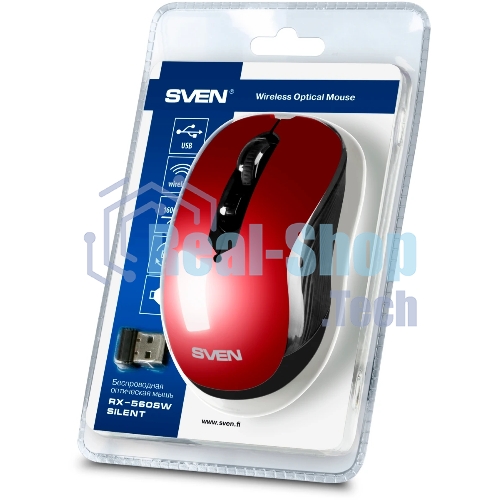 Беспроводная мышь SVEN RX-560SW красный (SV-017071)