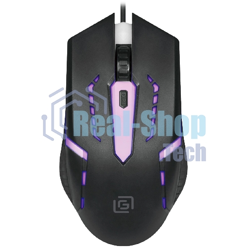 Мышь проводная Oklick 398G черный, 2400 dpi, USB, кнопки - 4