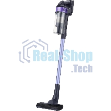 Пылесос вертикальный Samsung VS15A6031R4/EV фиолетовый/черный, питание от аккумулятора, 150 Вт, уборка сухая, пылесборник 0.8 л, работа от АКБ max 40 мин.
