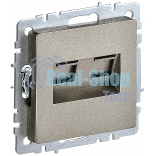 Розетка компьютерная двойная IEK BRITE РК10-2-БрШ (BR-K20-1-K37) СП RJ45 кат.5E шампань
