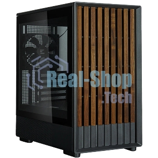 Компьютерный корпус Zalman P10 NAMU, MATX, черный, WINDOW, FRONT COVER WALNUT, 2x3.5