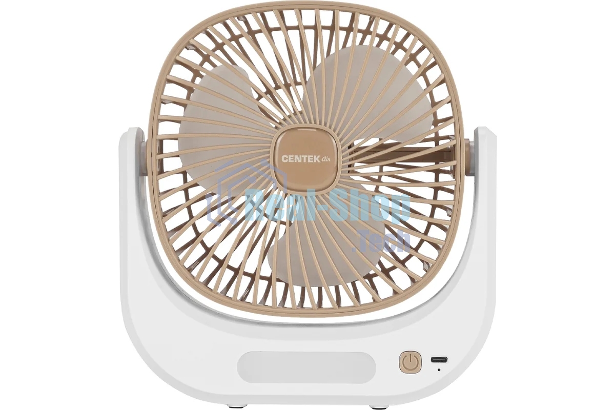Вентилятор Centek CT-5041 бежевый, настольный, 5 Вт, 3 скорости, 10 см