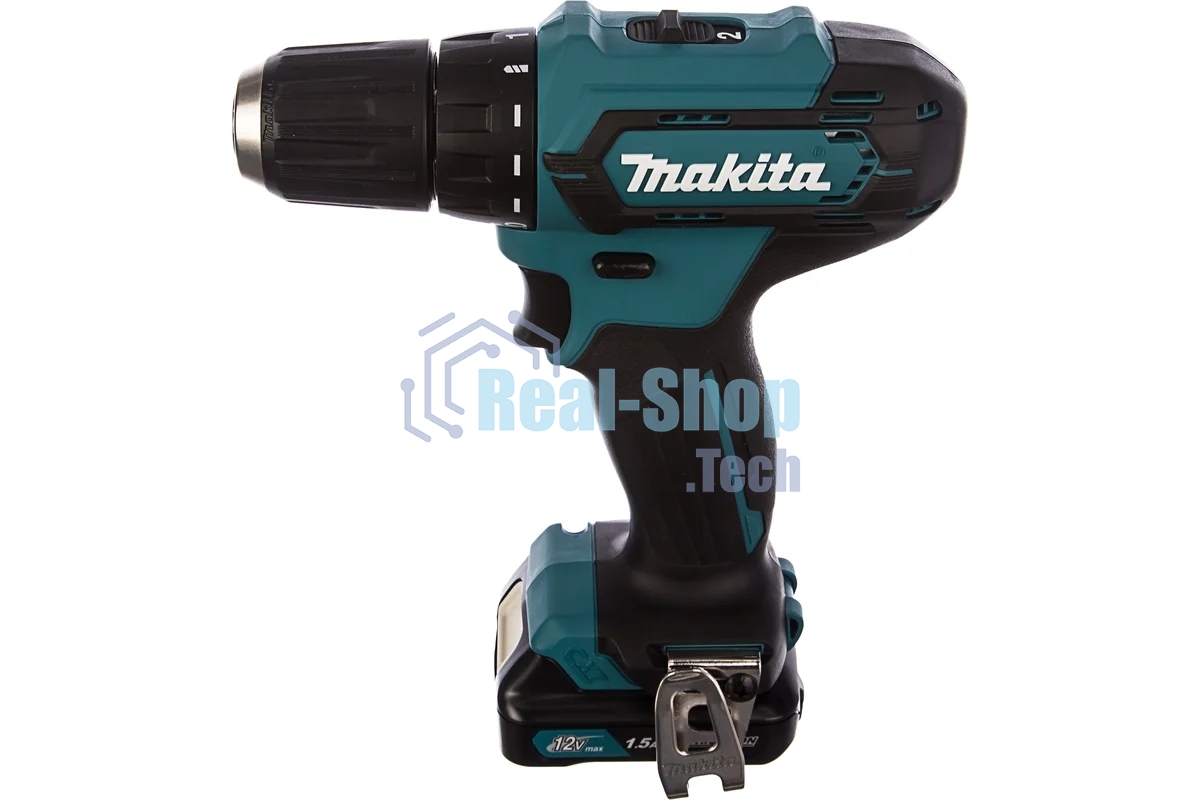 Дрель-шуруповерт Makita DF333DWYE, 12 В, 1.5 Ач, 30 Нм, щеточный