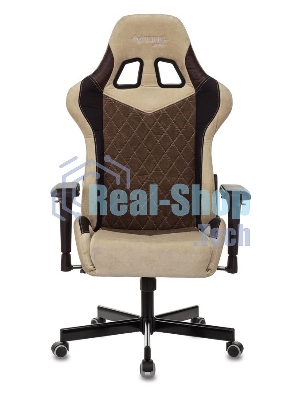 Кресло игровое Бюрократ VIKING 7 KNIGHT BR FABRIC коричневый текстиль/эко.кожа крестовина металл/пластик