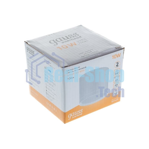 Светильник Gauss HD025 led накладной с рассеивателем 10w белый 3000k 88х75мм 1/30
