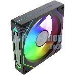 Вентилятор для корпуса Bloody CF-12 LCD ARGb 120х120x25 черный 4-pin 32дБ (упак.:1шт) (CF-12-ARGb120-BK) Ret
