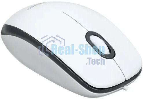 Мышь проводная Logitech M100R белый, 1000 dpi, USB, кнопки - 3