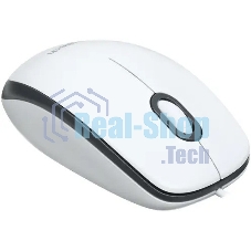 Мышь проводная Logitech M100R белый, 1000 dpi, USB, кнопки - 3