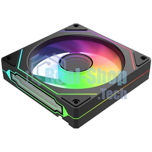 Вентилятор для корпуса Bloody CF-12 LCD ARGb 120х120x25 черный 4-pin 32дБ (упак.:1шт) (CF-12-ARGb120-BK) Ret