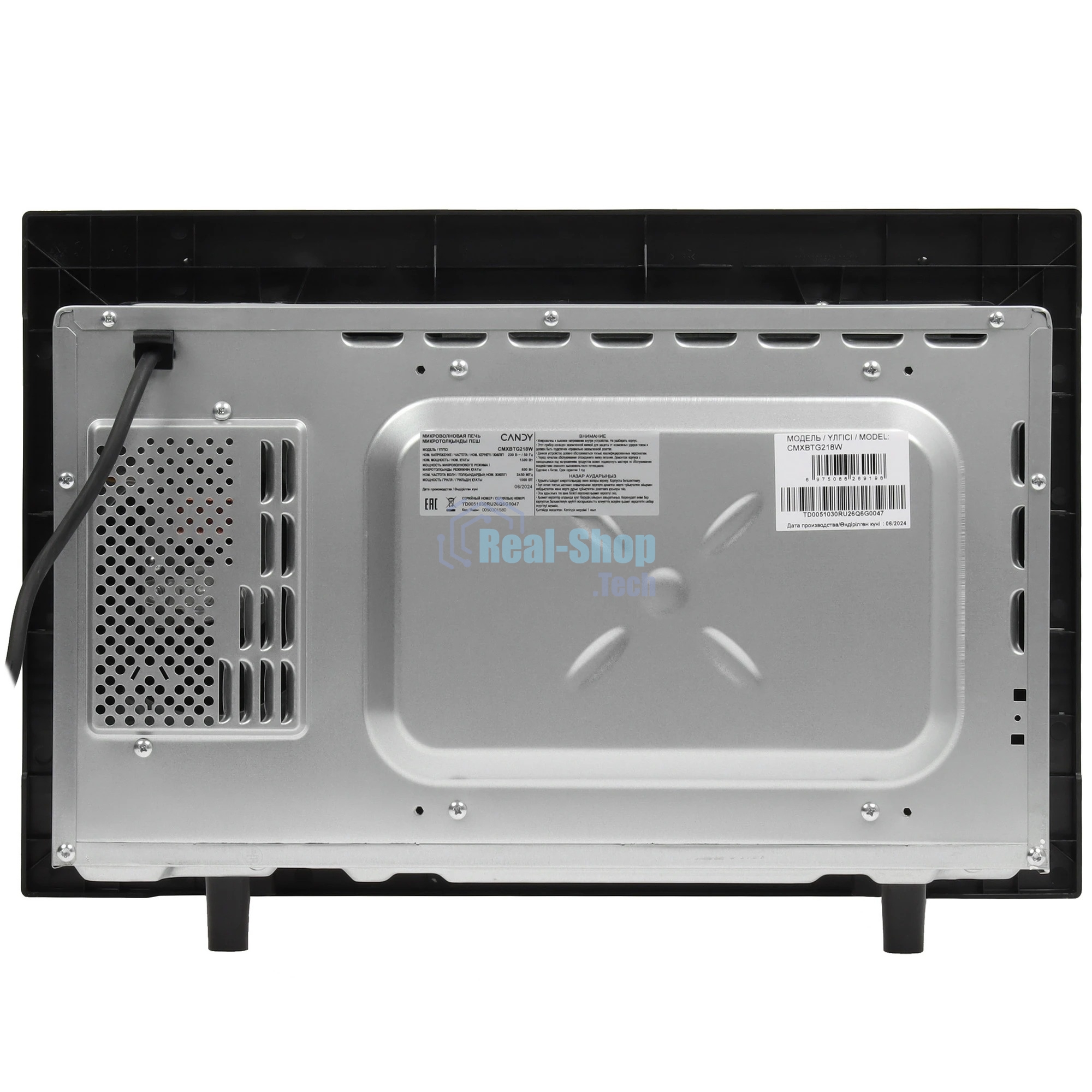 Встраиваемая микроволновая печь Candy CMXBTG218W белый, 21 л, 800 Вт, переключатели - сенсор