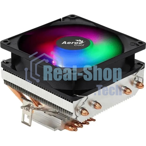 Кулер для процессора AeroCool/Formula Air Frost 4 черный, 90 мм, алюминий/медь, 1800 об/мин, 25.7 дБ, 3 pin, 125 Вт, 78 мм