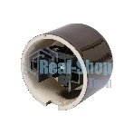 Розетка Bironi R1-101-02 с заземляющим контактом R, Ришелье керамика, коричневый