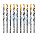 Сверло по металлу Denzel 5 мм, HSS-Tin, Golden Tip, 10 шт.