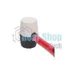 Киянка резиновая Kranz KR-12-8153 450 г, черно-белая резина, фибергласовая рукоятка