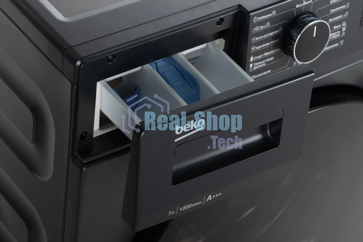Стиральная машина Beko WSPE7612A антрацит, загрузка фронтальная 7 кг, 1200 об/мин., класс: А