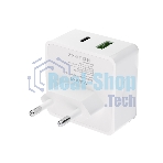 Сетевое зарядное устройство Maxvi CHL-603PD Type-C\USB 30W 6A (3A+3A) PD QC3.0, белый