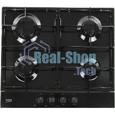 Газовая варочная поверхность Beko HIAG 64223 B, 4 конфорки, нержавеющая сталь, 7400 Вт